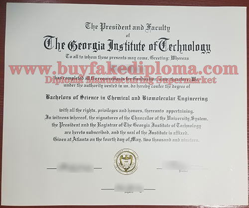 Georgia Institute of Technology fake degree certificate