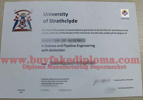 University of Strathclyde fake degree certificate