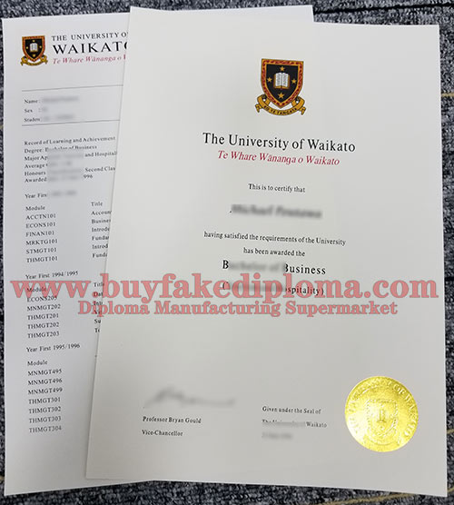 University of Waikato fake diploma certificate
