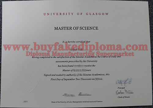 University Of Glasgow fake degree certificate