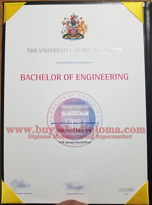 University of Westminster fake diploma certificate