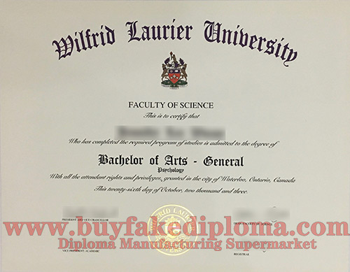 Wilfrid Laurier University Bachelor of Arts degree in Psychology