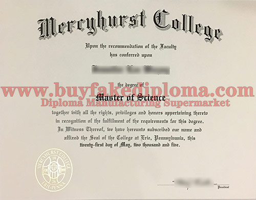 Buy Mercyhurst University Master of Science Diploma