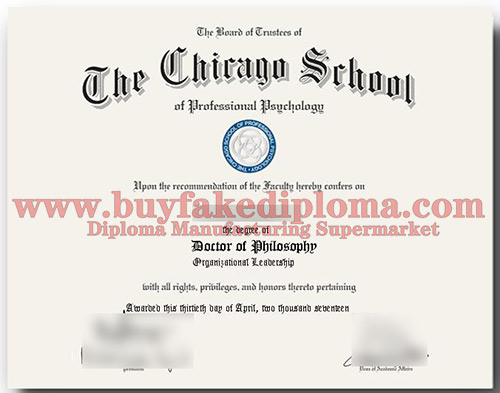 The Chicago School of Professional Psychology PhD Diploma in Psychology