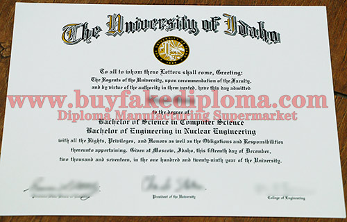 Buy University of Idaho diploma certificate