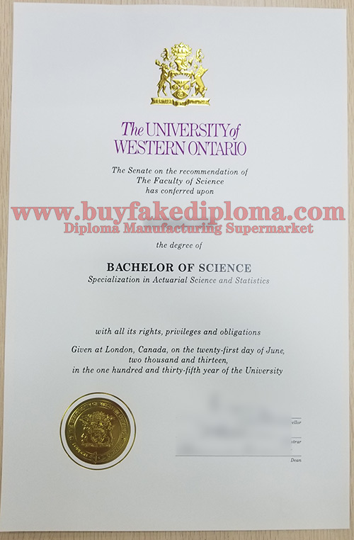 UWO diploma degree certificate