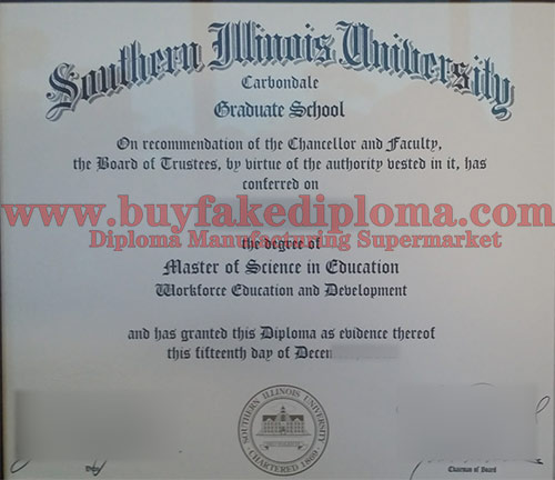 SIU Degree Certificate