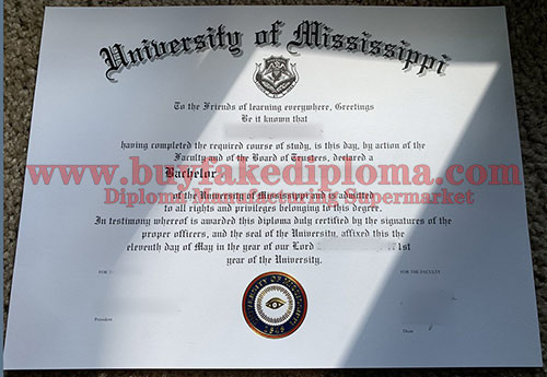 University of Mississippi diploma certificate