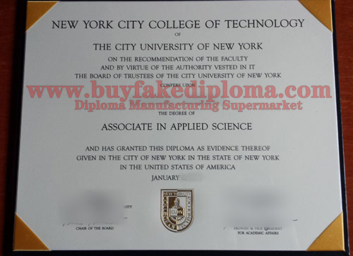 City Tech Degree Certificate Sample
