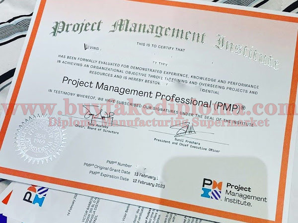 PMP fake certificates sample