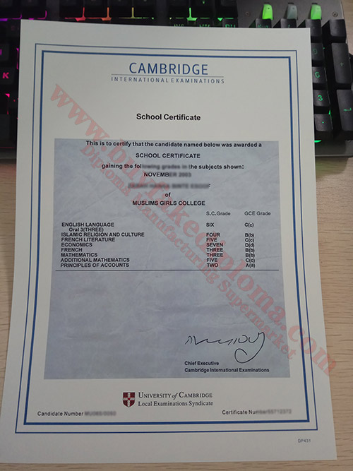 ake IGCSE certificates