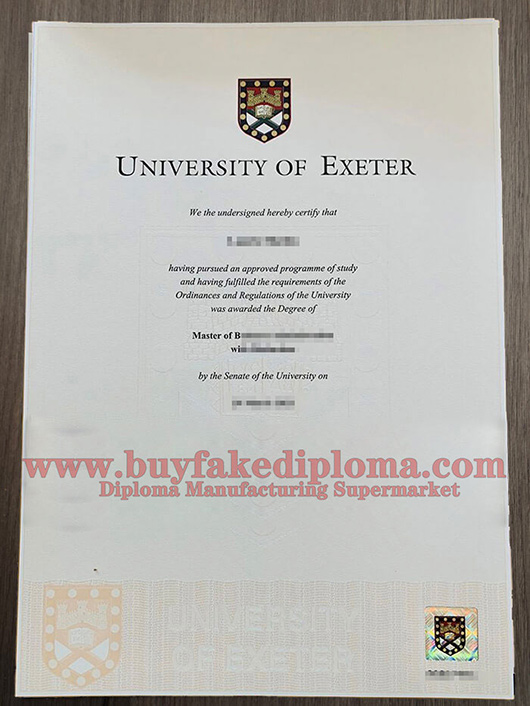fake Exeter university certificate