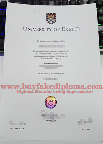 fake University of Exeter Bachelor degree