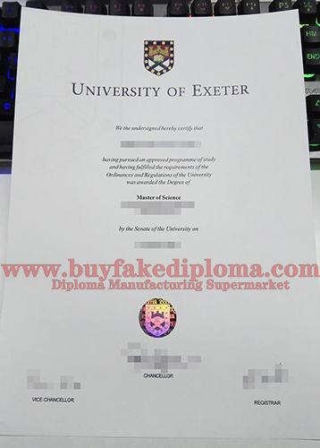 fake University of Exeter Bachelor degree
