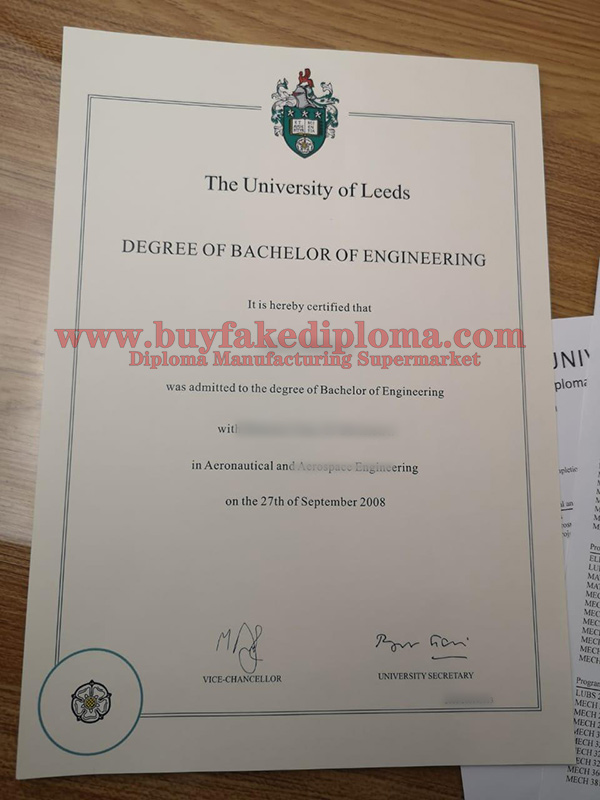 Fake University of Leeds Degree 2008 samples