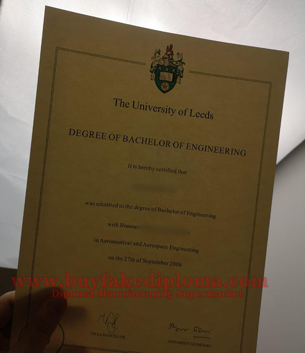 Fake University of Leeds Degree 2008 samples