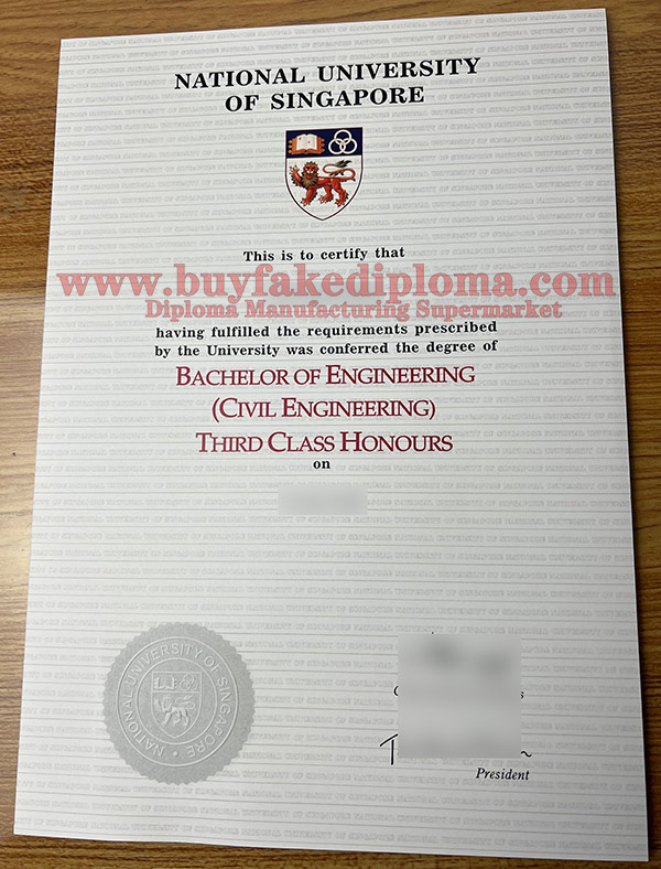 NUS Fake certificate