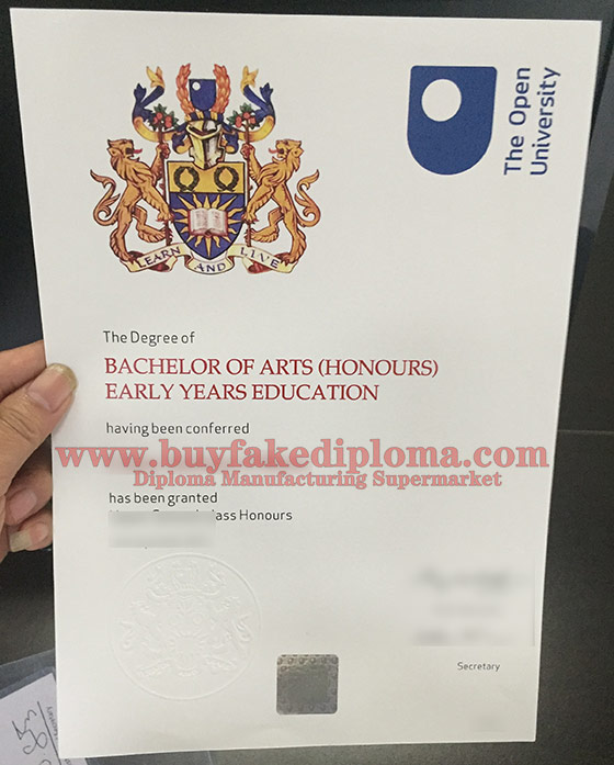 Open University Degree certificate