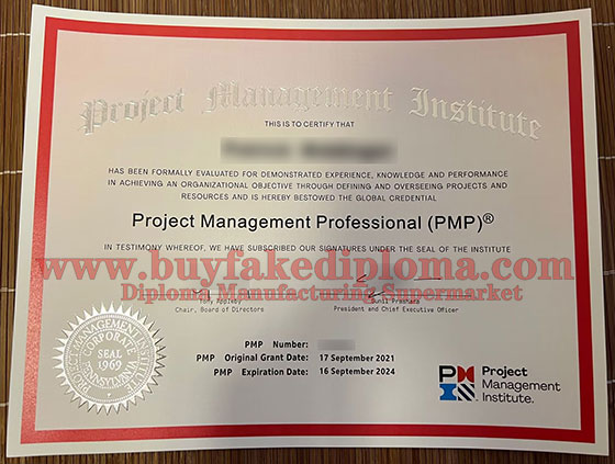 Fake PMP Certificate