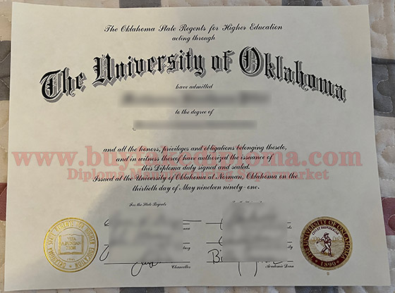 fake University of Oklahoma certificates