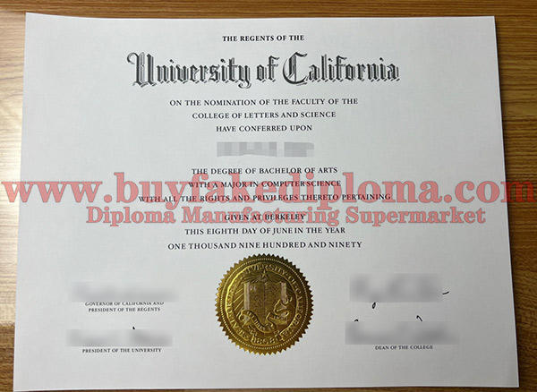 UC Berkeley Degree certificates