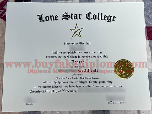 Lone Star College certificates