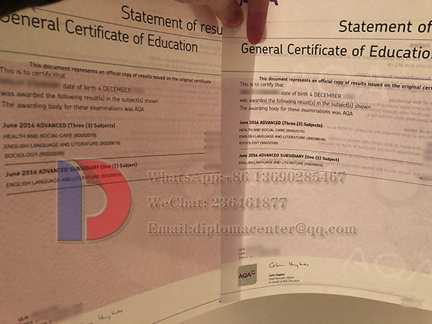 gcse fake certificates