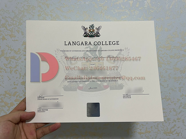 Fake Langara College Diploma Certificate