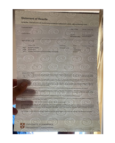 Order fake Cambridge GCE A level certificate Online