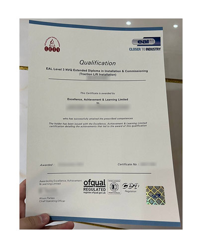 Where can I buy a fake Level 3 EAL NVQ Installation and Commissioning Certificate