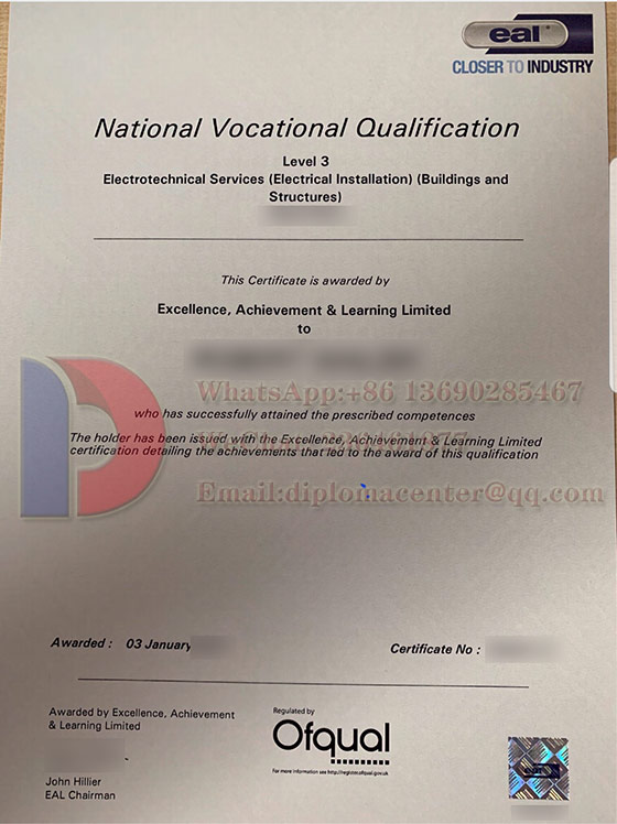 fake Level 3 NVQ certificate,EAL Fake Certificate