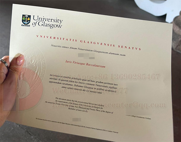 University Of Glasgow degree certificates