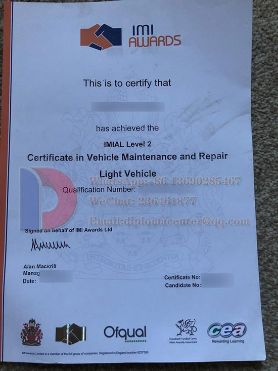 Light vehicle Maintenance Level 2 certificate