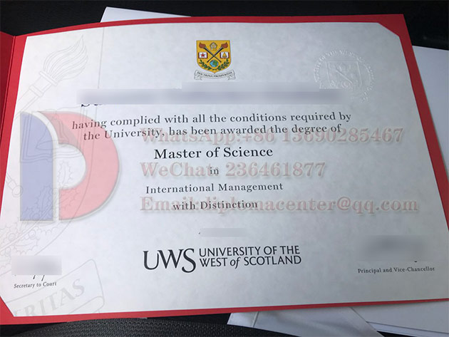 fake UWS diploma certificate