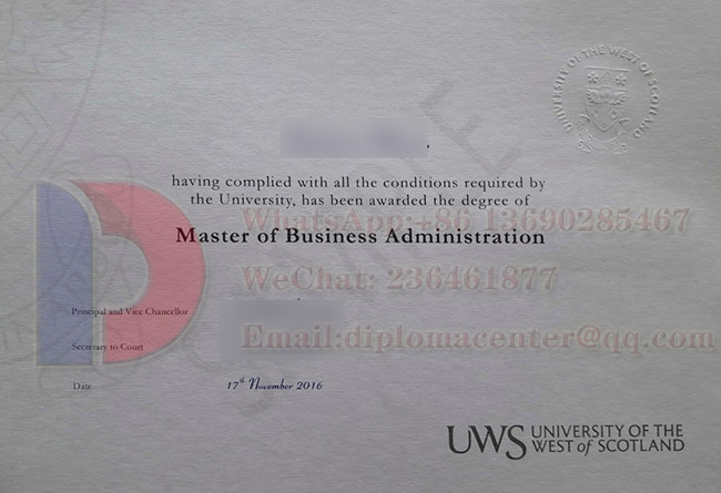 fake UWS diploma certificates