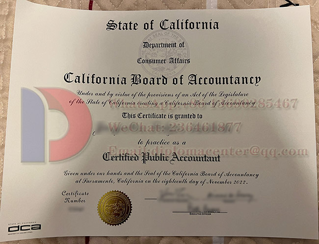Fake CPA certificates