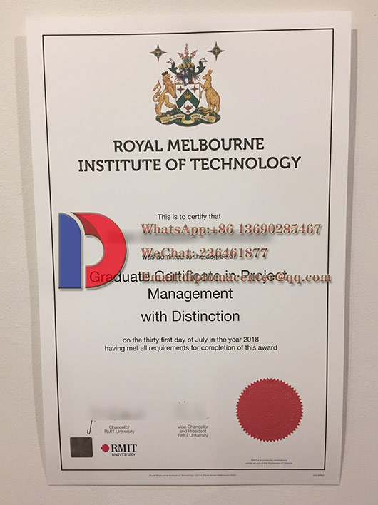 RMIT University certificate 2018 version