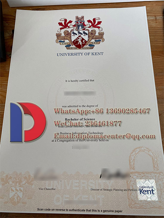 University of Kent diploma certificates