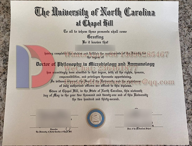 UNC Chapel degree certificate