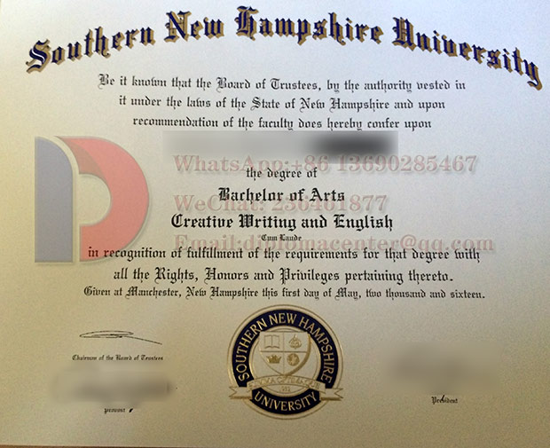 fake SNHU certificate