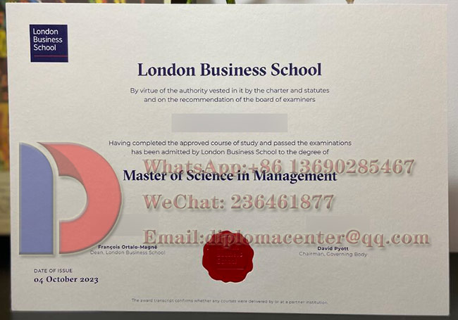 London Business School certificate