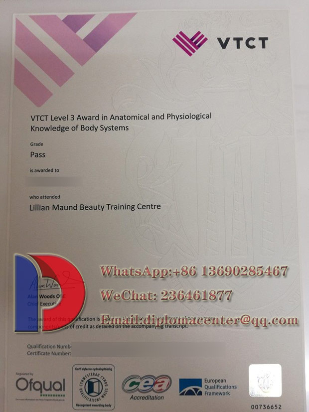 VTCT Level 3 Award in Anatomical and Physiological Knowledge of Body Systems
