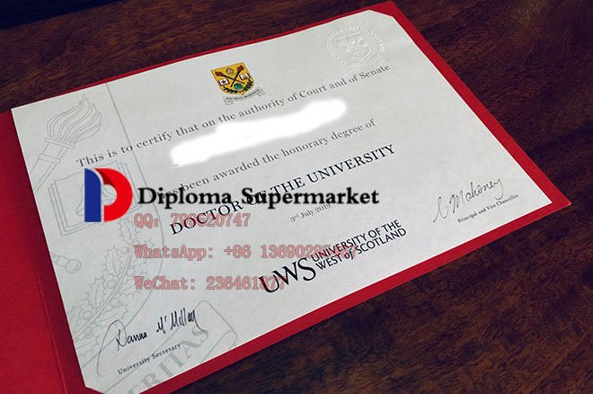 UWS Degree Certificates