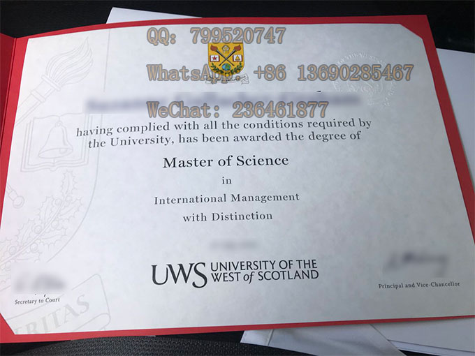 UWS Degree Certificate