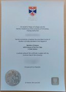 How do I get my University of St Andrews Degree certificate?