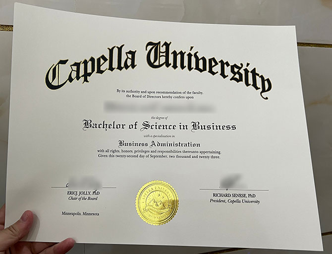 2023 Bachelor of Business from Capella University