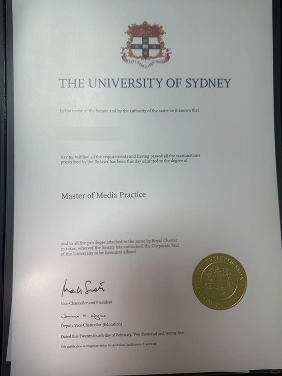 Sample of the University of Sydney's Master of Media Practice
