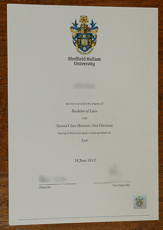 LLB from Sheffield Hallam University in 2012