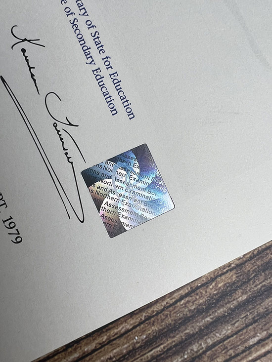 1997 version of NEBA GCSE Certificates