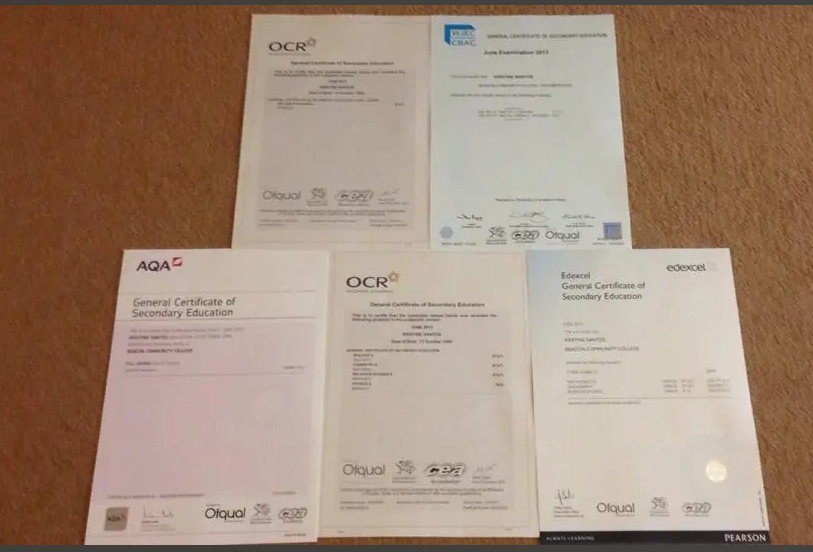 GCSE Certificate Sample